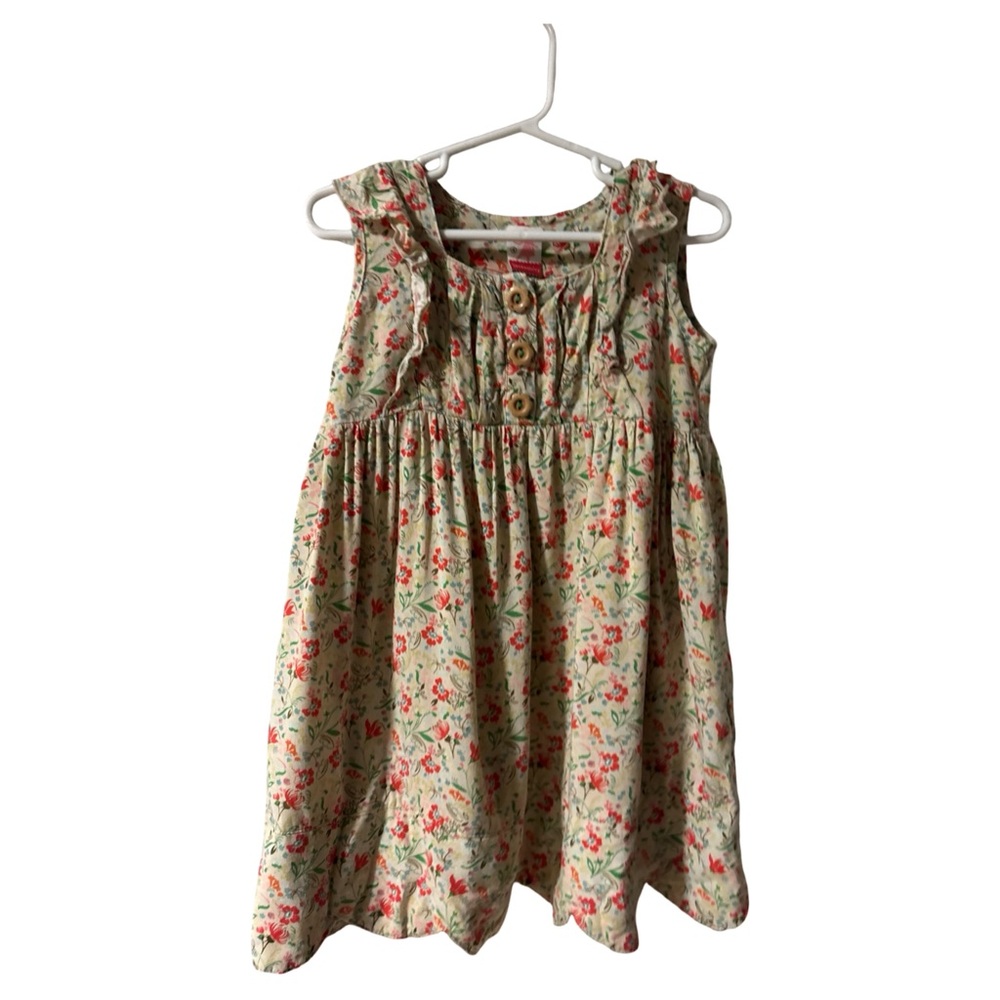 Mary Jane Girls Floral Earth Colors Classy cottage-core Sleeveless Dress Size 4
